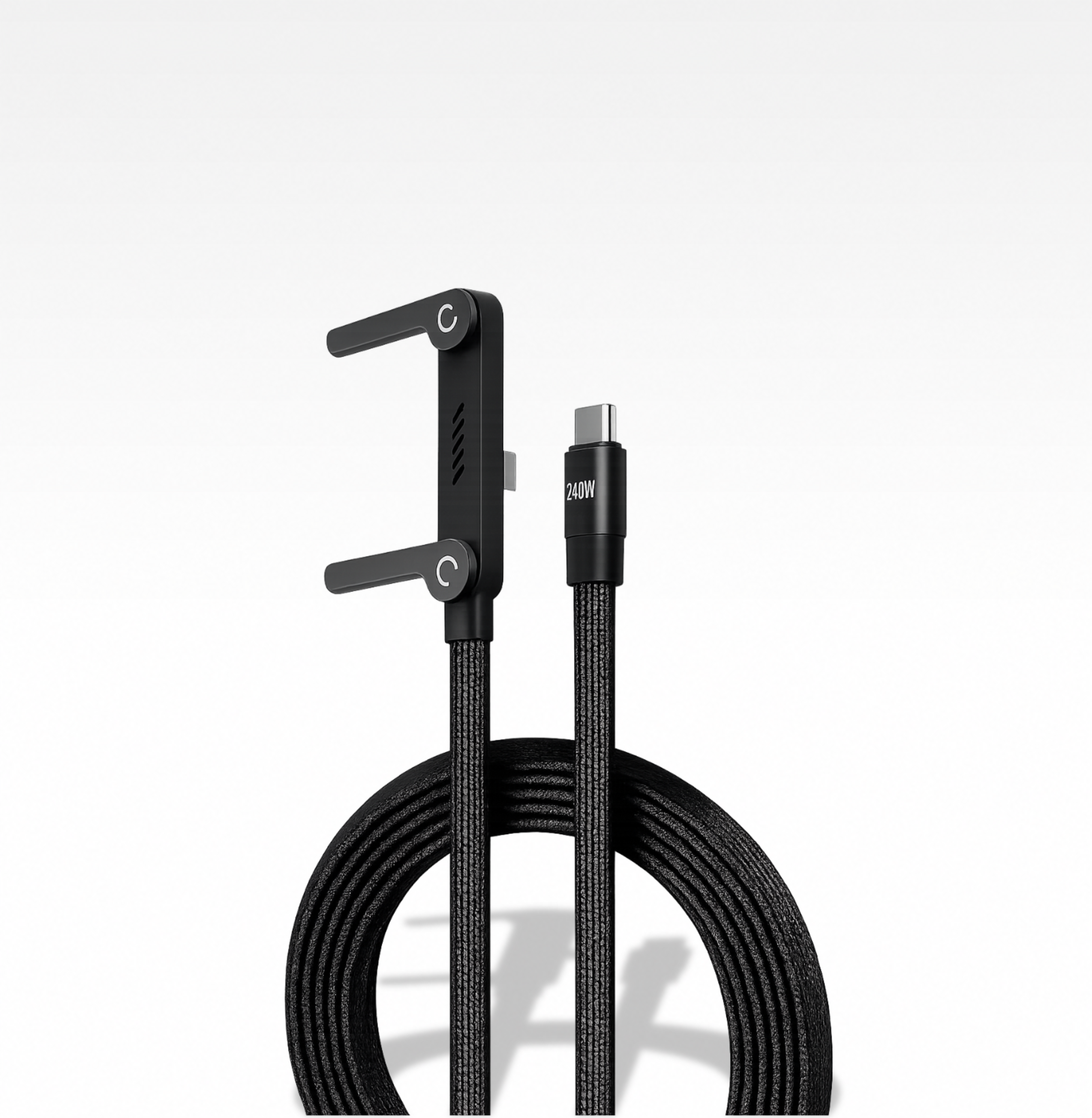 USB-C-laddare | 2-i-1 laddkabel med mobilstativ