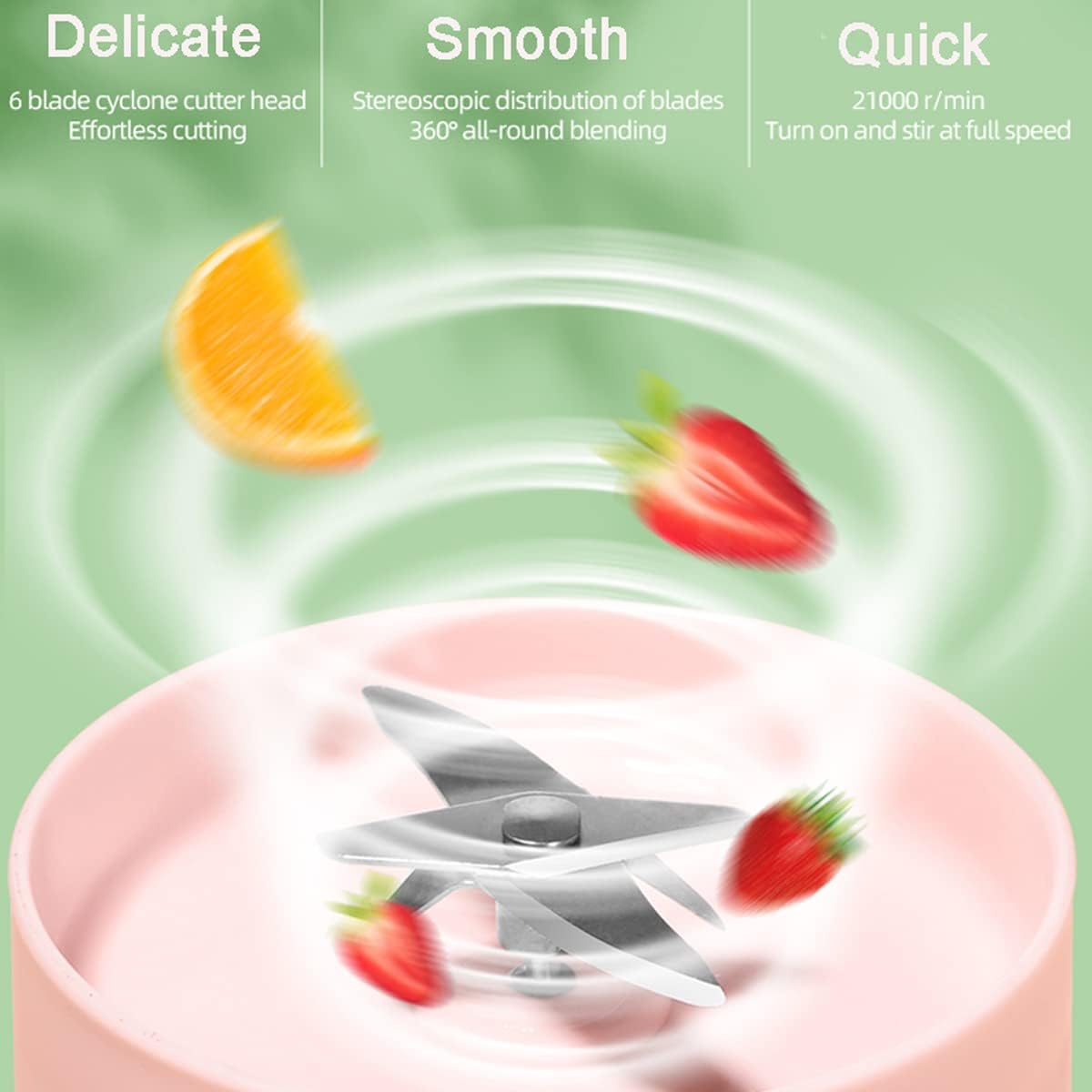 SmoothieGo - Portabel flaska med inbyggd mixer