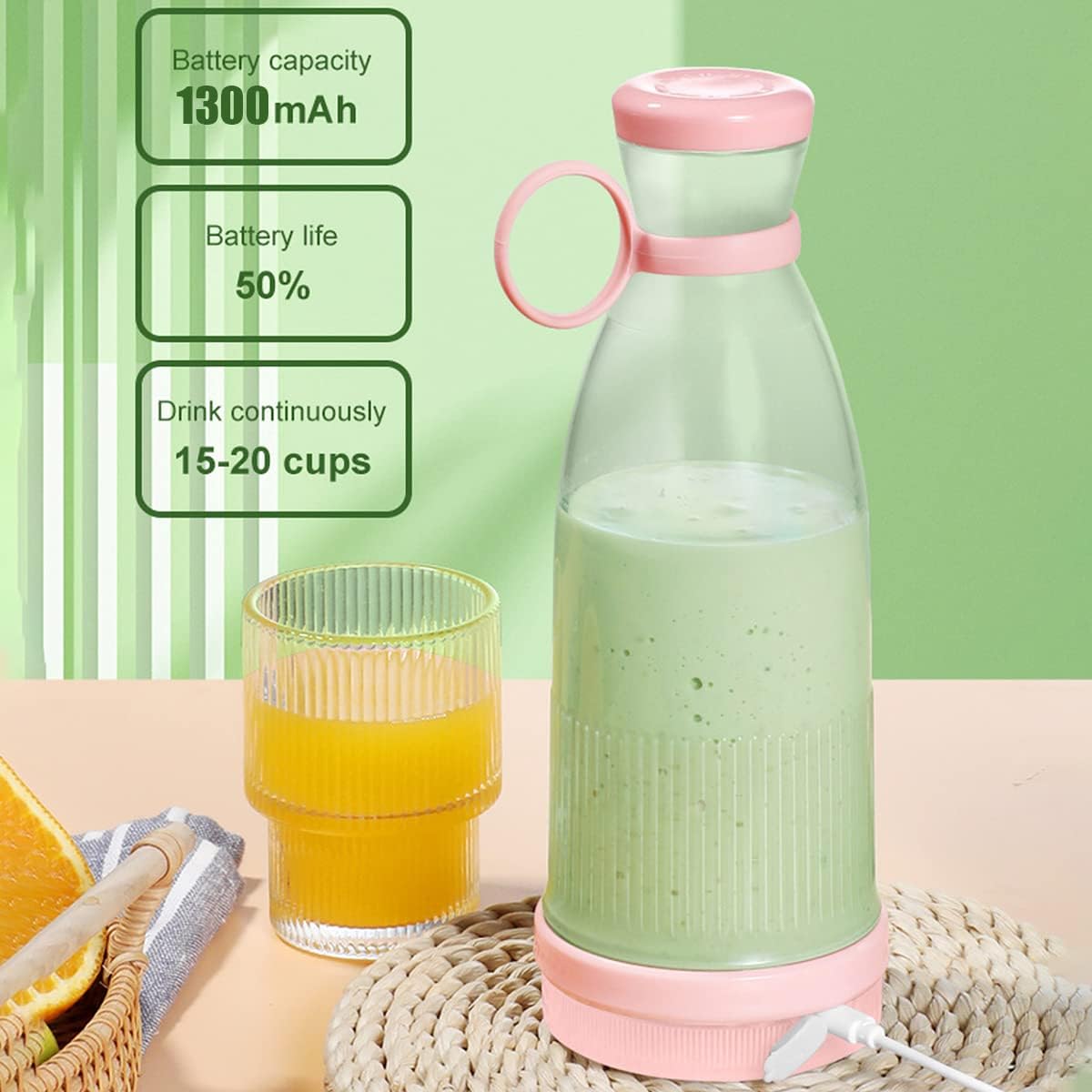 SmoothieGo - Portabel flaska med inbyggd mixer
